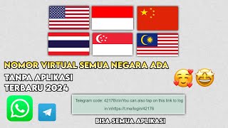 Cara Buat Nomor Virtual Semua Negara  Indo US Malay Terbaru 2024 [upl. by Haliek]