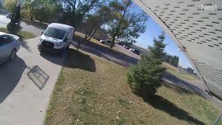 Online Delivery Driver carelessly hits mailbox [upl. by Yelsel]