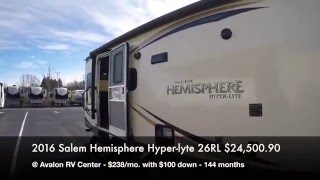 2016 Salem Hemisphere Hyper lyte 26RL Quick Video Tour [upl. by Enileve977]