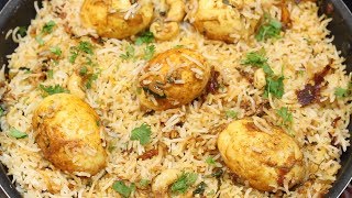 Egg Dum Biryani  Hyderabadi Egg Biryani Recipe [upl. by Smalley529]