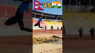 Nepal🇳🇵vsIndia 🇮🇳long jumpcompetition 💪😈shorts youtubeshorts power longjump competition [upl. by Petersen]