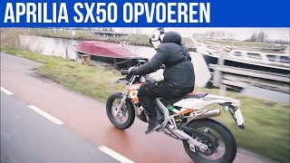 APRILIA SX50 SCHAKELBROMMER OPVOEREN  VOL GAS MET JOEY [upl. by Fey365]