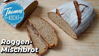 Roggenmischbrot  aromatisches leckeres Brot backen [upl. by Anina617]