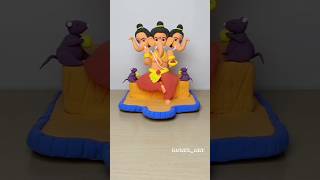 DIY Ganesh Chaturthi Special 🌸🙏 Ganpati Bappa idol Making 💞🥰 ganeshchaturthi shorts clayart art [upl. by Ag]