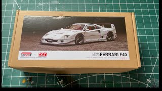 Ferrari F40 LBKW silhouette unboxing and review of the upcoming release from kitbox amp PZY [upl. by Najar]