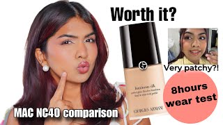 TESTING THE MOST HYPED FOUNDATION  Giorgio Armani Luminous Silk Foundation Review amp Wear Test [upl. by Dlorad531]