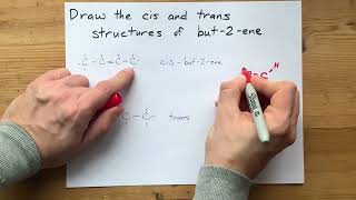 Draw the cis and trans isomers of but2ene [upl. by Wun566]