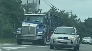 National Waste Services Roll off Truck with Roll off Bin in The Road [upl. by Laddie54]