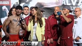 Brandon Rios vs Mike Alvarado 2 Full weigh in highlights [upl. by Halian]