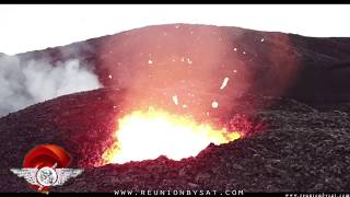 PITON DE LA FOURNAISE  éruption en cours à l’île de la Réunion [upl. by Chiaki]