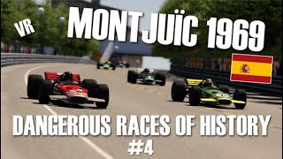 SPANISH STREETS  Montjuic 1969  Dangerous Races of History 4  Assetto Corsa Gameplay [upl. by Darcia]