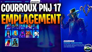 COMMENT TROUVER LE PERSONNAGE N°17 COURROUX FORTNITE SAISON 8 EMPLACEMENT PNJ 17 FORTNITE SAISON 8 [upl. by Otsenre]