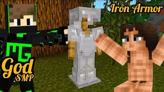 I make iron Armor for me and mogli in God SMP 2 [upl. by Corissa]