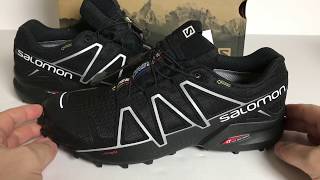 Salomon SpeedCross 4 Mens Hiking Trail Running Outdoor and Gym Shoes in Black [upl. by Zoes547]