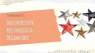 Joulukoristeita poistokirjoista  Origamitähti [upl. by Ettenahs613]