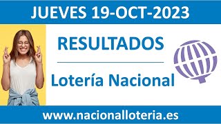 Resultado del sorteo Loteria Nacional del jueves 19 de octubre de 2023 [upl. by Aiveneg]