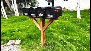 Installing 4 LOCKING Mailboxes safe from mail thieves [upl. by Elleynad868]