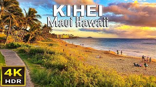 4K HDR Kihei Sunset Walking Tour  2023  Kihei Maui Hawaii [upl. by Steinke227]