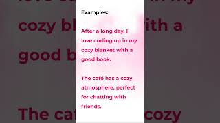 Learn English Vocabulary What Does Cozy Mean Simple Definition amp Examples for Beginners [upl. by Ocinemod]