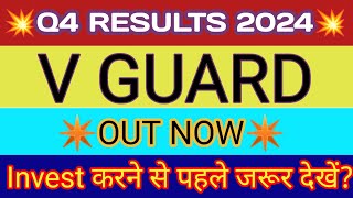 V Guard Q4 Results 2024 🔴 V Guard Result 🔴 V Guard Share Latest News 🔴 V Guard Share 🔴 V Guard [upl. by Farl]