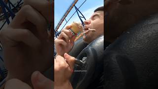 Ice Cream Cone On a Roller Coaster prank rollercoaster icecream shorts trending themepark [upl. by Ury]