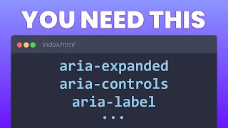 Why you should start using ARIA Attributes in HTML [upl. by Anastasio673]