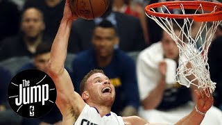 The Jump reacts to Blake Griffins best stiffarm slam dunks  The Jump  ESPN [upl. by Anaeirb]