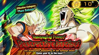 ALL MISSION COMPLETED 9999M DMG RAMPAGING POWER DESTRUCTIVE ISNTINCT  Dragon Ball Z Dokkan Battle [upl. by Euqinemod]