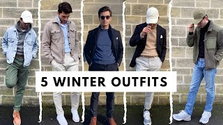 COMMENT SHABILLER EN HIVER  5 IDÉES DE TENUES STYLÉES pour HOMMES ❄️ [upl. by Nojed]