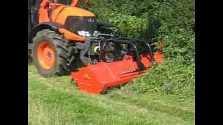 AGRITECSchlegelmulcher GS60250 an Kubota M130X 2  wwwagritecde [upl. by Ymerrej]