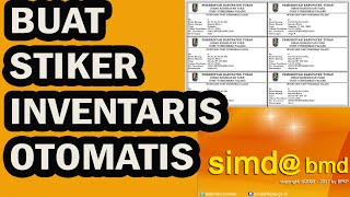 STIKER INVENTARIS SIMDA BMD BARANG OTOMATIS [upl. by Ianthe]