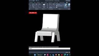 Chair 3d tutorial in AutoCAD [upl. by Lundin]