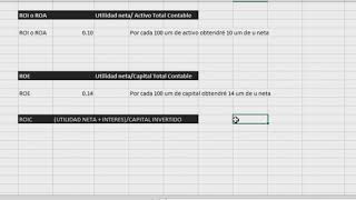 ROI ROA ROE y ROIC  Formulas e Interpretación [upl. by Aihsenad]