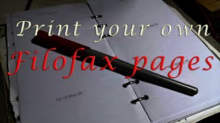 Still buying Filofax paper Print the dates YOU want with this free tool [upl. by Ladnik]