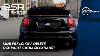 MINI F56 F57 LCI JCW  DCE Parts OPF Delete Valvetronic Catback Exhaust VS STOCK Exhaust Sound [upl. by Albertine]