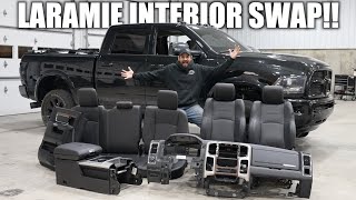 FULL RAM LARAMIE INTERIOR SWAP TRADESMAN UPGRADES [upl. by Nalac]