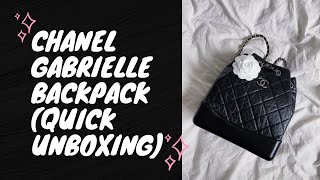 Chanel Gabrielle Backpack Unboxing [upl. by Htebazile]