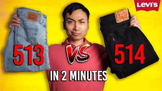 Which Jean Is Better  Levis 513 Slim Straight vs 514 Straight [upl. by Iniffit]