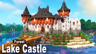 Minecraft How to build a Diorite Lake Castle  Tutorial part 1 [upl. by Pelletier]