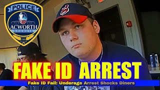 Fake ID Fail Underage Arrest Shocks Diners  DUI  Acworth Police Department [upl. by Swann]