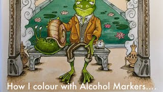 Coloring with alcohol markers [upl. by Noroj625]