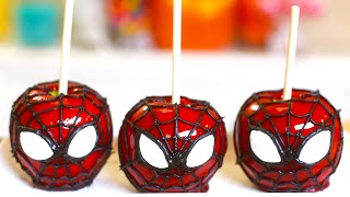 SPIDERMAN CANDY APPLES  NERDY NUMMIES [upl. by Juli]