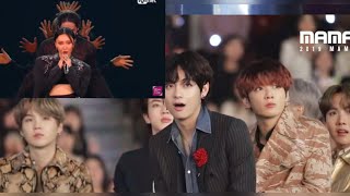 BTS reaction to HwasaMaria Aya Dingga at Mamamoo MAMA 2020 Full [upl. by Aihtnic]