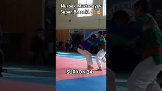 Nurbek Murtozoyev Polvonni Super Brasoki judo kurash rek trend lenta sport shorts kungfu [upl. by Olivette219]