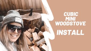 CUBIC MINI WOOD STOVE  Prep amp Install [upl. by Myrtle]