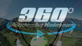 Gleitschirmfliegen im schönsten Fluggebiet der Schweiz 360°Video [upl. by Noramac]