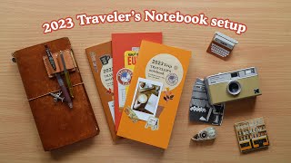 2023 Travelers Notebook Setup 📔 Monthly amp Weekly Vertical  Abbey Sy [upl. by Lorri]