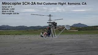 Mirocopter SCH2A Customer First Flight [upl. by Yedrahs49]