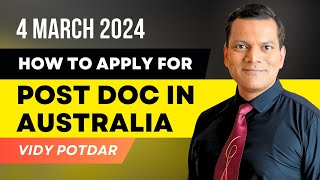 How to Apply for Post Doc in Australia  Mastering Postdoc Applications [upl. by Magnusson]