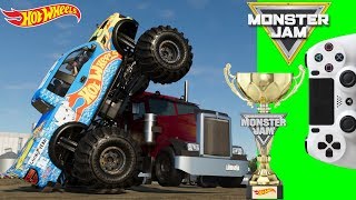 HOT WHEELS MONSTER JAM MONSTER TRUCKS VIDEO GAME FREESTYLE CHAMPIONSHIP [upl. by Burwell]